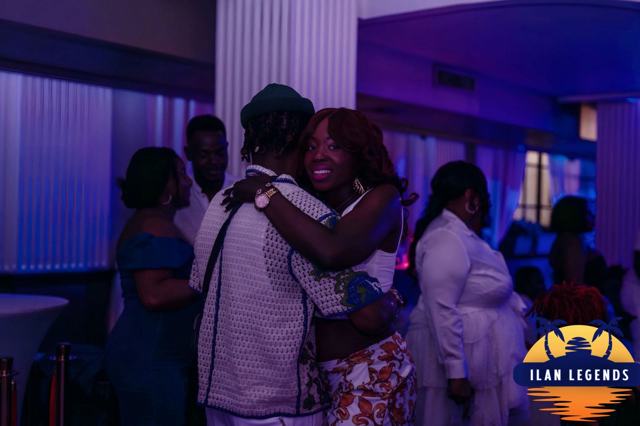 Guests hugging