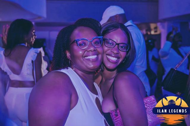 Two friends smiling